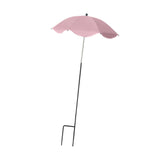 Maxbell Plant Umbrella Decor Adjustable Angle for Garden Beds Flowers Potted Outdoor Pink
