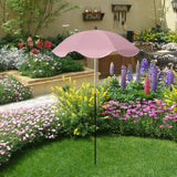 Maxbell Plant Umbrella Decor Adjustable Angle for Garden Beds Flowers Potted Outdoor Pink