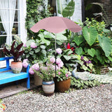 Maxbell Plant Umbrella Decor Adjustable Angle for Garden Beds Flowers Potted Outdoor Pink