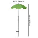 Maxbell Plant Umbrella Decor Adjustable Angle for Garden Beds Flowers Potted Outdoor Green