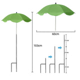 Maxbell Plant Umbrella Decor Adjustable Angle for Garden Beds Flowers Potted Outdoor Green