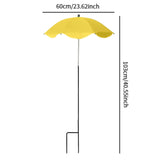 Maxbell Plant Umbrella Decor Adjustable Angle for Garden Beds Flowers Potted Outdoor Yellow