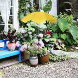 Maxbell Plant Umbrella Decor Adjustable Angle for Garden Beds Flowers Potted Outdoor Yellow