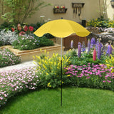 Maxbell Plant Umbrella Decor Adjustable Angle for Garden Beds Flowers Potted Outdoor Yellow