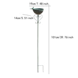 Maxbell Bird Bath Metal Easy Installation Garden Birdbath for Garden Outside Balcony