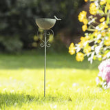 Maxbell Bird Bath Metal Easy Installation Garden Birdbath for Garden Outside Balcony