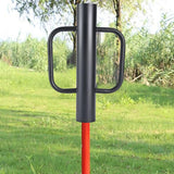 Maxbell Fence Post Driver with Handles for Installing Fences Sturdy Hand Post Rammer Black