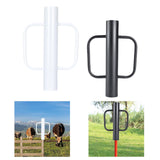 Maxbell Fence Post Driver with Handles for Installing Fences Sturdy Hand Post Rammer Black