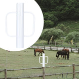 Maxbell Fence Post Driver with Handles for Installing Fences Sturdy Hand Post Rammer White