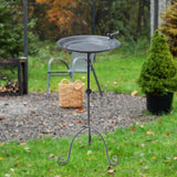 Maxbell Outside Bird Bath Creative Decor Figurine Birdbath Bowl for Deck Garden Lawn