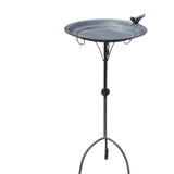 Maxbell Outside Bird Bath Creative Decor Figurine Birdbath Bowl for Deck Garden Lawn