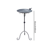 Maxbell Outside Bird Bath Creative Decor Figurine Birdbath Bowl for Deck Garden Lawn