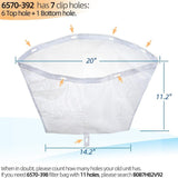 Maxbell Filter Net Bag Efficient Hot Tub Mesh Skimmer Nylon Debri Attachment Net Bag 51cmx28.5cm