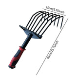 Maxbell Hand Rake Versatile Ergonomic Handle Small Leaf Rake for Yard Patio Backyard