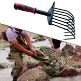 Maxbell Hand Rake Versatile Ergonomic Handle Small Leaf Rake for Yard Patio Backyard