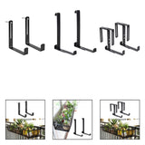 Maxbell 2x Wall Mounted Planter Box Brackets Hanging Bracket for Patio Garden Sturdy