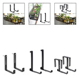 Maxbell 2x Wall Mounted Planter Box Brackets Hanging Bracket for Patio Garden Sturdy