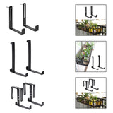 Maxbell 2x Wall Mounted Planter Box Brackets Hanging Bracket for Patio Garden Sturdy