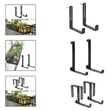 Maxbell 2x Wall Mounted Planter Box Brackets Hanging Bracket for Patio Garden Sturdy
