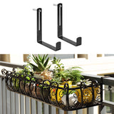 Maxbell 2x Wall Mounted Planter Box Brackets Hanging Bracket for Patio Garden Sturdy