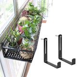 Maxbell 2x Wall Mounted Planter Box Brackets Hanging Bracket for Patio Garden Sturdy