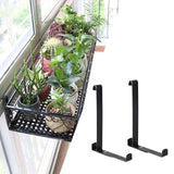 Maxbell 2 Pieces Window Sill Planter Box Brackets for Indoor Outdoor Simple Assembly