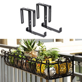 Maxbell 2 Pieces Planter Box Brackets Fits Deck Railing Hanging Brackets for Pergola