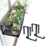 Maxbell 2 Pieces Planter Box Brackets Fits Deck Railing Hanging Brackets for Pergola