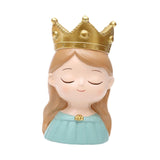 Maxbell Face Planter Pot Decor Cute Resin Face Flower Pot for Patio Backyard Balcony Girl