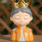 Maxbell Face Planter Pot Decor Cute Resin Face Flower Pot for Patio Backyard Balcony Boy
