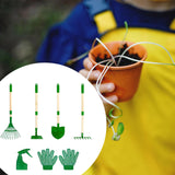 Maxbell 6 Pieces Kids Gardening Tools Set Hand Tool Gifts Comfort Handle with Gloves