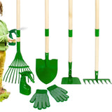 Maxbell 6 Pieces Kids Gardening Tools Set Hand Tool Gifts Comfort Handle with Gloves