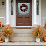 Maxbell Fake Fall Plant Faux Shrub Outdoor Artificial Topiary Tree with Ground Spike