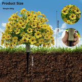 Maxbell Artificial Flower Garden Stake Romantic Ornament for Wedding Flower Bed Lawn