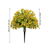 Maxbell Artificial Flower Garden Stake Romantic Ornament for Wedding Flower Bed Lawn