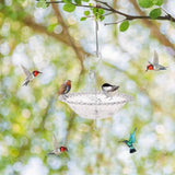 Maxbell Hanging Bird Feeder Multipurpose Bird Feeder Tray for Bird Lovers Patio Grey