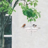 Maxbell Hanging Bird Feeder Multipurpose Bird Feeder Tray for Bird Lovers Patio Grey