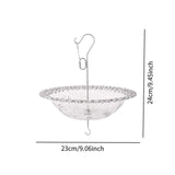 Maxbell Hanging Bird Feeder Multipurpose Bird Feeder Tray for Bird Lovers Patio Grey