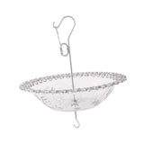 Maxbell Hanging Bird Feeder Multipurpose Bird Feeder Tray for Bird Lovers Patio Grey