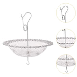 Maxbell Hanging Bird Feeder Multipurpose Bird Feeder Tray for Bird Lovers Patio Grey