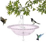 Maxbell Hanging Bird Feeder Multipurpose Bird Feeder Tray for Bird Lovers Patio Purple