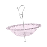 Maxbell Hanging Bird Feeder Multipurpose Bird Feeder Tray for Bird Lovers Patio Purple