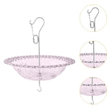 Maxbell Hanging Bird Feeder Multipurpose Bird Feeder Tray for Bird Lovers Patio Purple