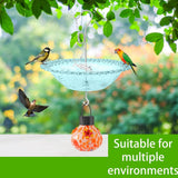 Maxbell Hanging Bird Feeder Multipurpose Bird Feeder Tray for Bird Lovers Patio Blue