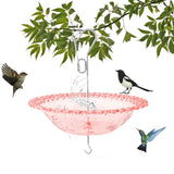 Maxbell Hanging Bird Feeder Multipurpose Bird Feeder Tray for Bird Lovers Patio Red