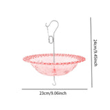 Maxbell Hanging Bird Feeder Multipurpose Bird Feeder Tray for Bird Lovers Patio Red