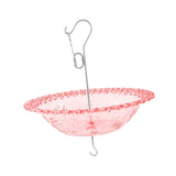 Maxbell Hanging Bird Feeder Multipurpose Bird Feeder Tray for Bird Lovers Patio Red