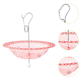 Maxbell Hanging Bird Feeder Multipurpose Bird Feeder Tray for Bird Lovers Patio Red