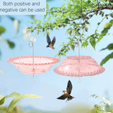 Maxbell Hanging Bird Feeder Multipurpose Bird Feeder Tray for Bird Lovers Patio Red