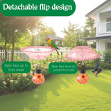 Maxbell Hanging Bird Feeder Multipurpose Bird Feeder Tray for Bird Lovers Patio Red